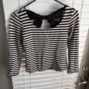 Monteau Striped long sleeve top.